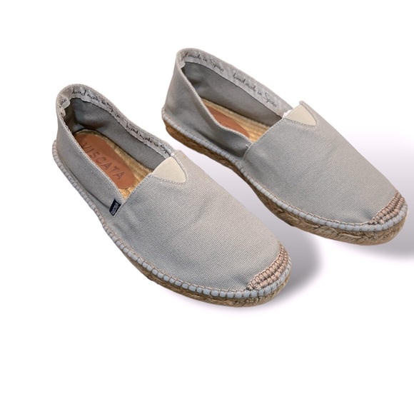 VISCATA Tan Slip-On Canvas Espradrilles NIB Size 42 Fits US 9.5 - Picture 8 of 16